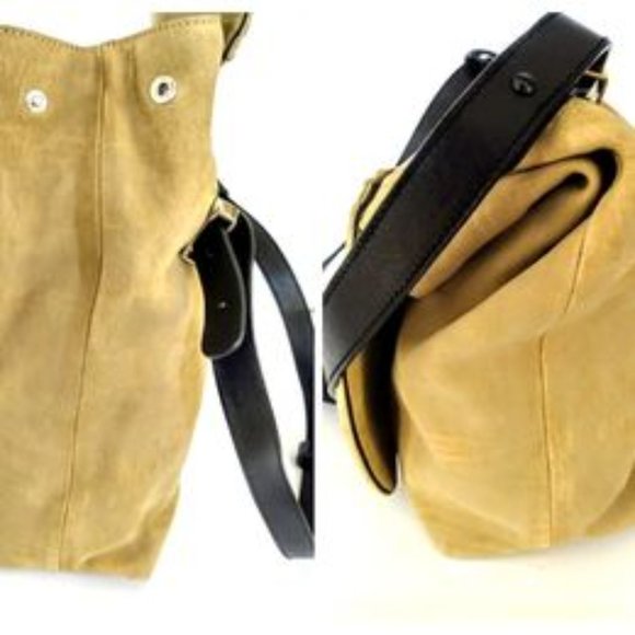 Pauric Sweeney Tan Python and Suede Leather Messenger Bag - Picture 6 of 10